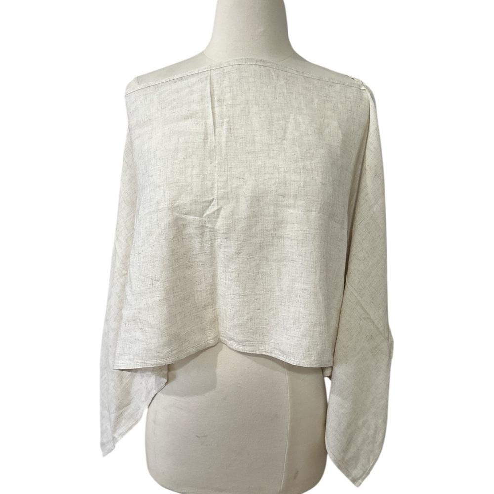Chic Cream Cropped Blouse w bandeau